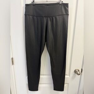 Black Faux Leather Leggings 2XL NWT
